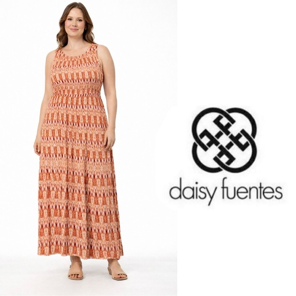 Daisy Fuentes Dresses & Skirts - NWT daisy fuentes Tangerine combo maxi With back detail size XL